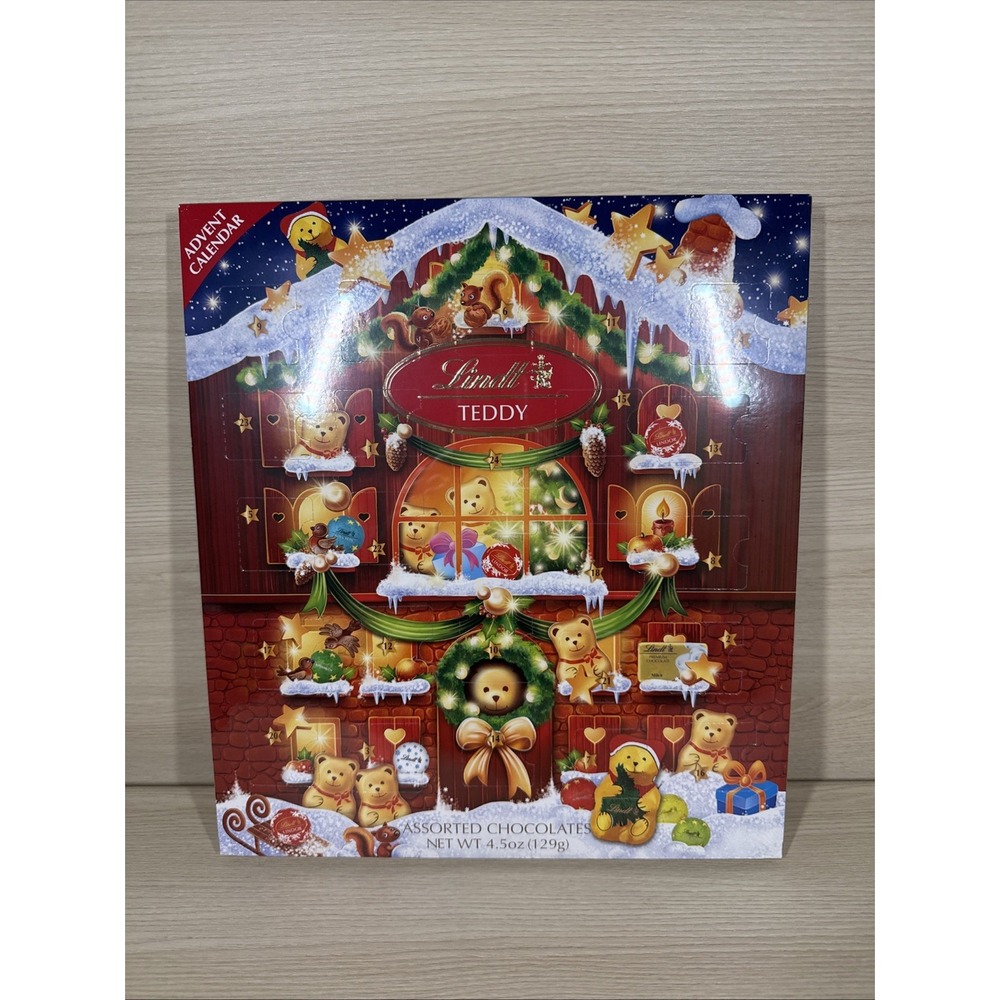 Holiday‎ Teddy Bear Chocolate Candy Advent Calendar 4.5 oz – 24 Delicious Treats